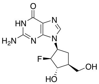 ((+/-)(1'α,2'α,3'β,4'α)-2-Amino-1,9-dihydro-9-[2-fluoro-3-hydroxy-4-(hydroxymethyl)cyclopentyl]-6H-purin-6-one