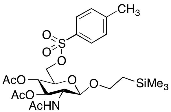 (2R,3S,4R,5R,6R)-5-Acetamido-2-((tosyloxy)methyl)-6-(2-(trimethylsilyl)ethoxy)tetrahydro-2H-pyran-3,4-diyl Diacetate