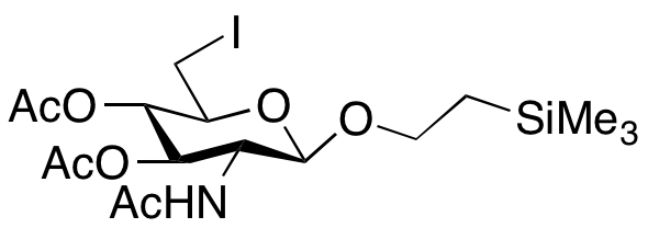 (2S,3S,4R,5R,6R)-5-Acetamido-2-(iodomethyl)-6-(2-(trimethylsilyl)ethoxy)tetrahydro-2H-pyran-3,4-diyl Diacetate