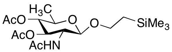 (2R,3R,4R,5R,6R)-5-Acetamido-2-methyl-6-(2-(trimethylsilyl)ethoxy)tetrahydro-2H-pyran-3,4-diyl Diacetate