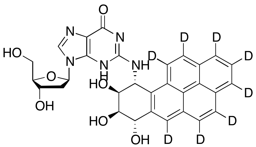 (-)-trans-anti-N2-BPDE-dG-d8