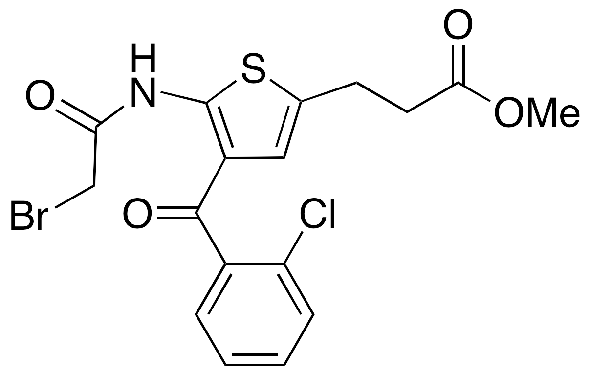 2-Bromoacetylamino-3-(2-chlorobenzoyl)-5-(2-carbomethoxyethyl)thiophene