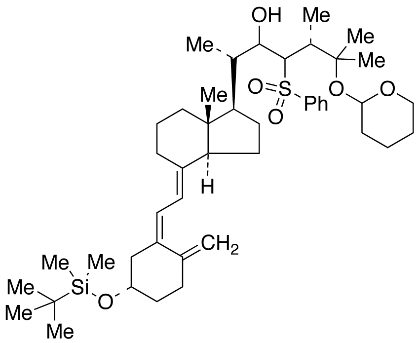 (3β,5Z,7E,22E)-3-O-tert-Butyldimethylsilyl-25-tetrahydropyranyl-23-phenylsulfonyl-9,10-secoergosta-5,7,10(19)-triene-3,22,25-triol;