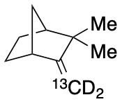 (-)-Camphene-13C,D2 (major)