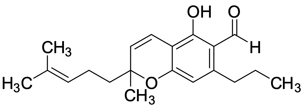 (+/-)-Cannabichromevarinic 6-Carbaldehyde