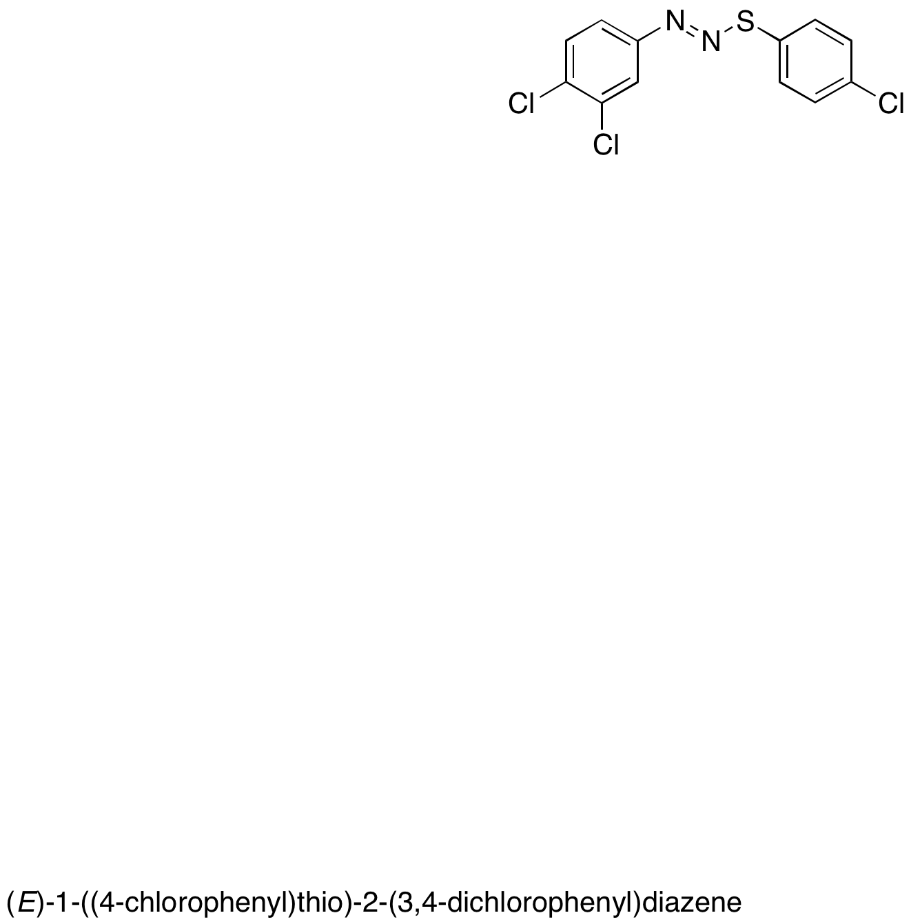 (E)-1-((4-Chlorophenyl)thio)-2-(3,4-dichlorophenyl)diazene