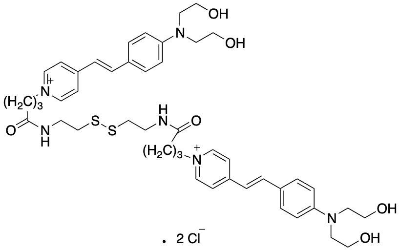 1,1'-[Dithiobis[2,1-ethanediylimino(4-oxo-4,1-butanediyl)]]bis[4-[(1E)-2-[4-[bis(2-hydroxyethyl)amino]phenyl]ethenyl]pyridinium] Dichloride