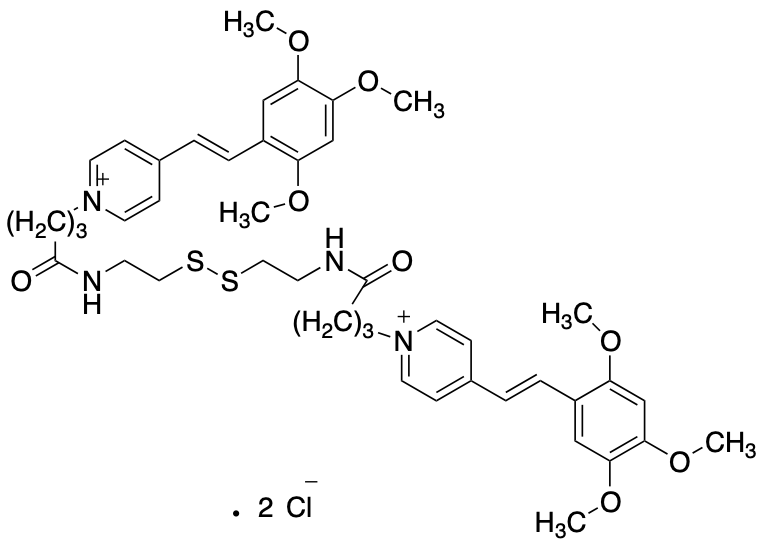 1,1'-[Dithiobis[2,1-ethanediylimino(4-oxo-4,1-butanediyl)]]bis[4-[(1E)-2-(2,4,5-trimethoxyphenyl)ethenyl]pyridinium] Dichloride